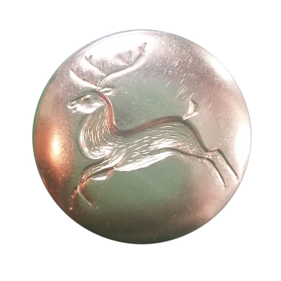 santa-claus-accessories-buttons-gold-reindeer-single