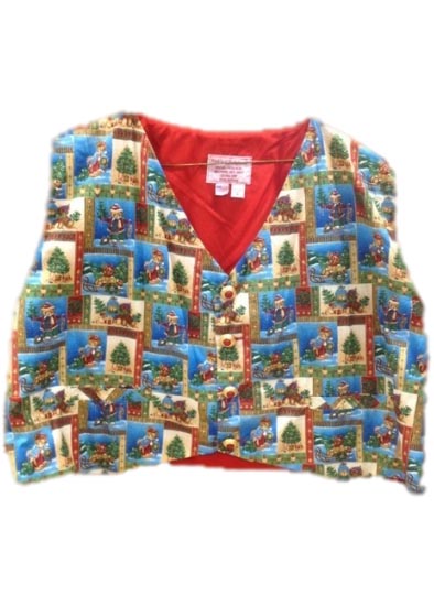 Teddy Bear Christmas Santa Claus Vest