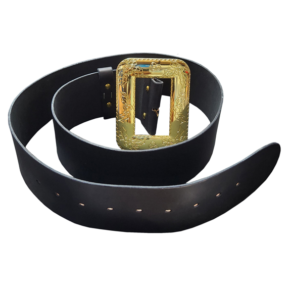santa-claus-accessories-belt-leather-holly-buckle-plain-black